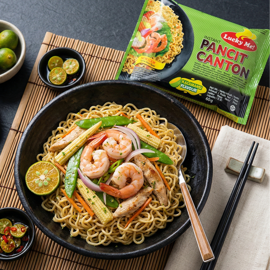 Lucky Me! Pancit Canton Tészta Kalamansi (citrus) Ízesítéssel