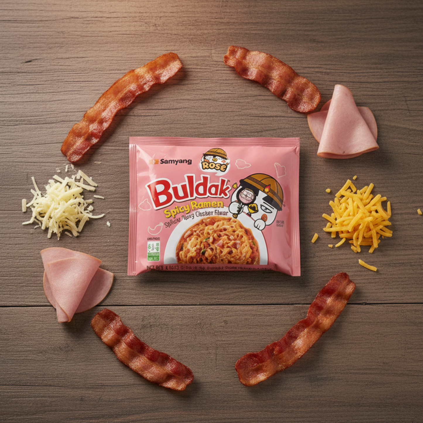 SAMYANG BULDAK CHICKEN PASTA WITH ROSÉ BACON AND HAM FLAVOR, 140G