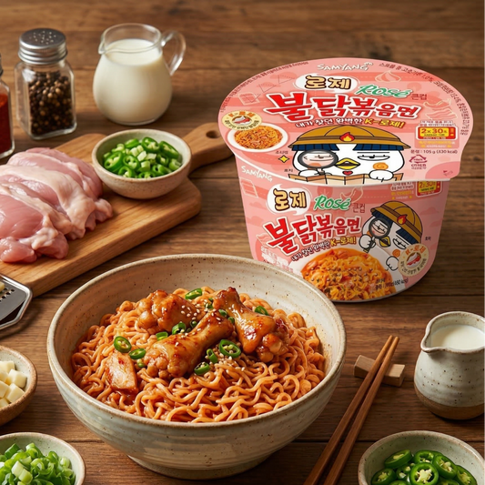 Samyang Buldak Big Bowl csirkés ramen rosé ízesítéssel 105g