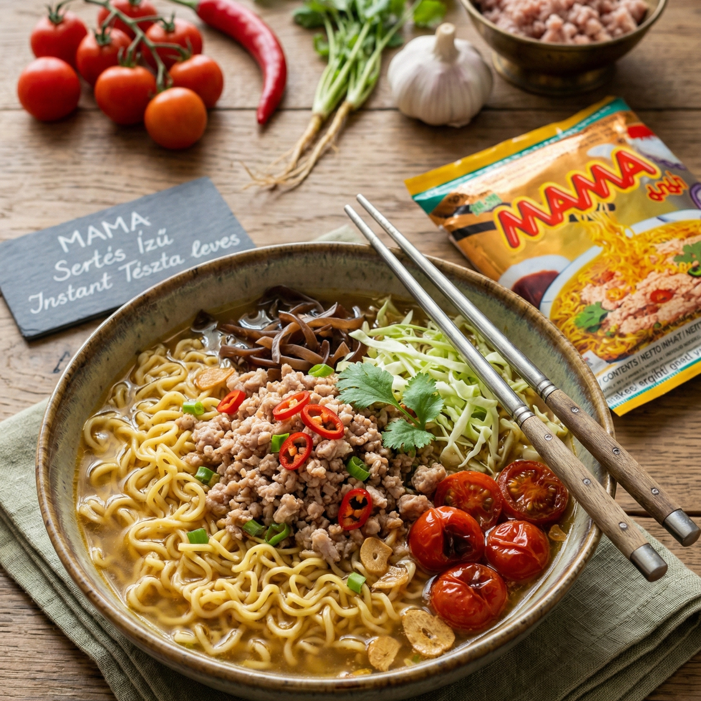 Mama Oriental Style Instant Tészta – Sertés Ízű