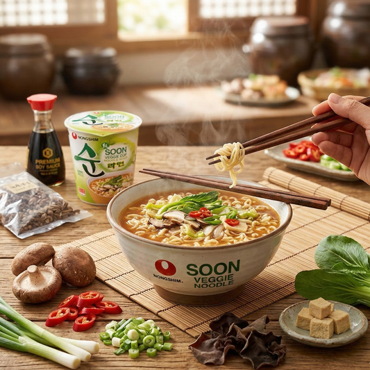 5 db Nongshim Veggie Cup Vegán Instant tészta