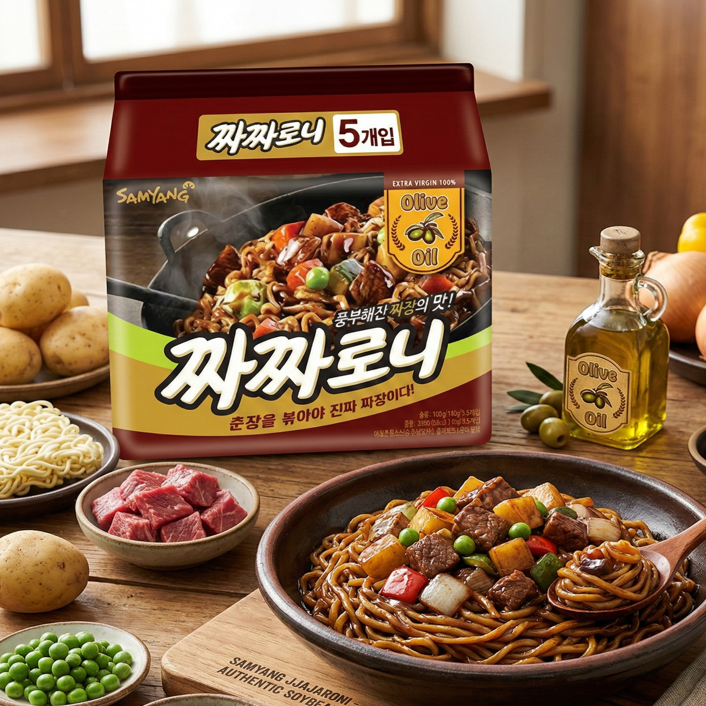 5db Samyang Extra Szűz Oliva Olajos tészta