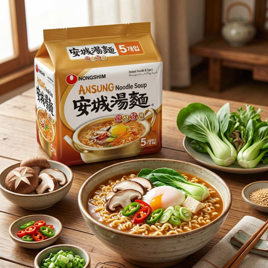 5 db Nongshim Ansung Koreai Ramen Leves