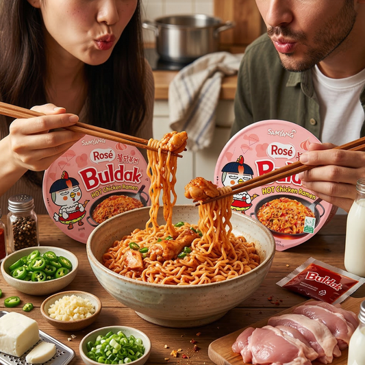 Samyang Buldak Big Bowl csirkés ramen rosé ízesítéssel 105g