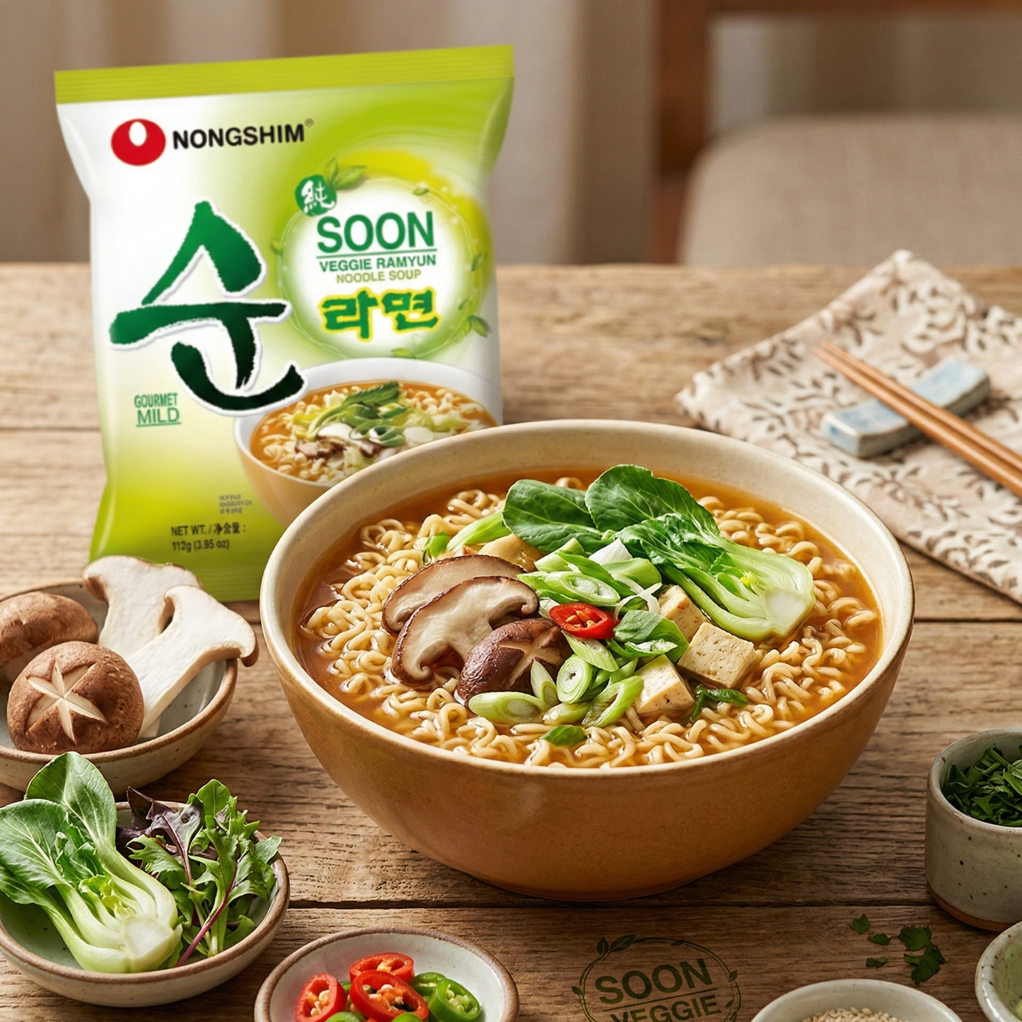 Supă vegetariană Nongshim Soon Ramyun 112g