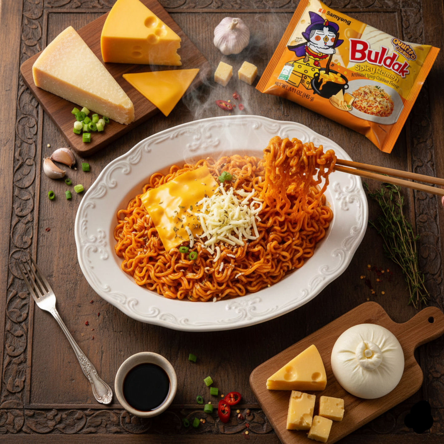 Paste cu patru brânzeturi Samyang Buldak Quattro 145g