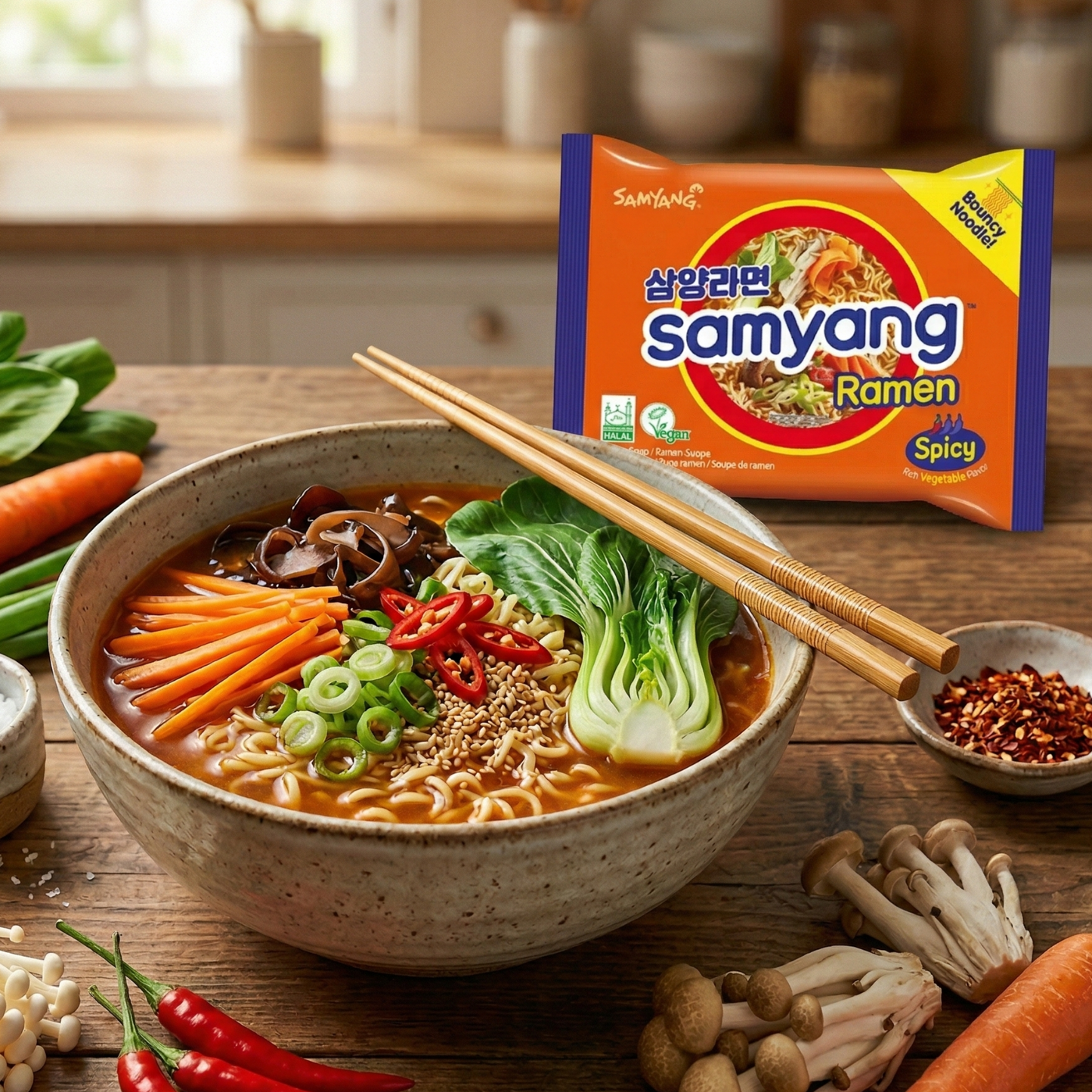 Samyang vegán csípős ramen 120g