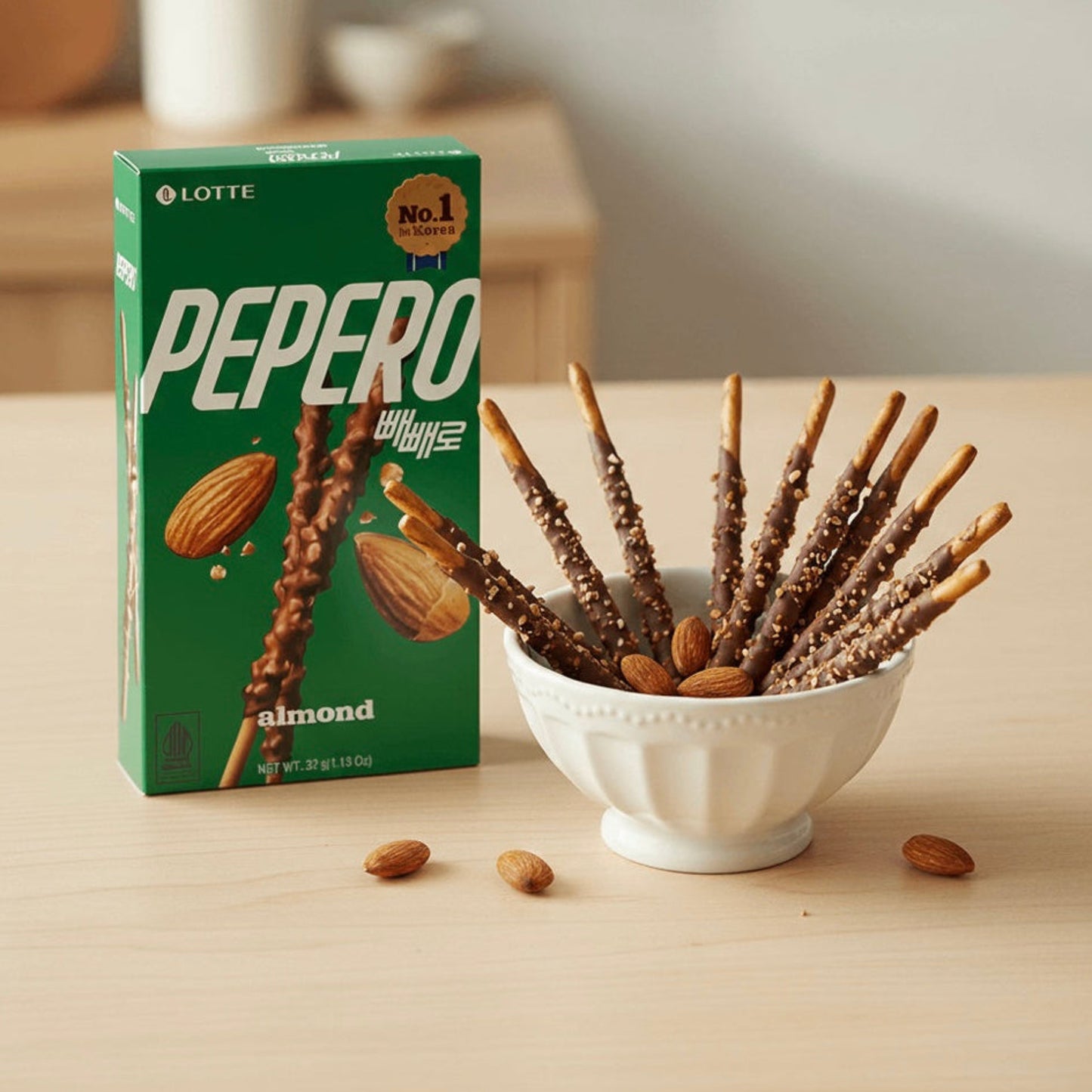 Pepero almond chocolate chip cookies