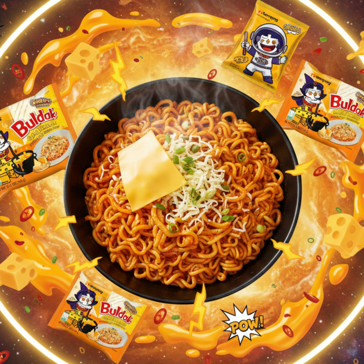 Paste cu patru brânzeturi Samyang Buldak Quattro 145g