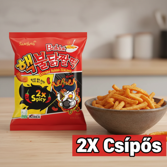 Buldak Chips 2x csípős, csirke ízesítéssel 80g