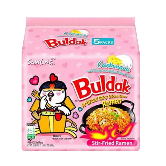 5 db SamYang Buldak Ramen Csirkés Tészta Carbonara ízesítéssel 130 g