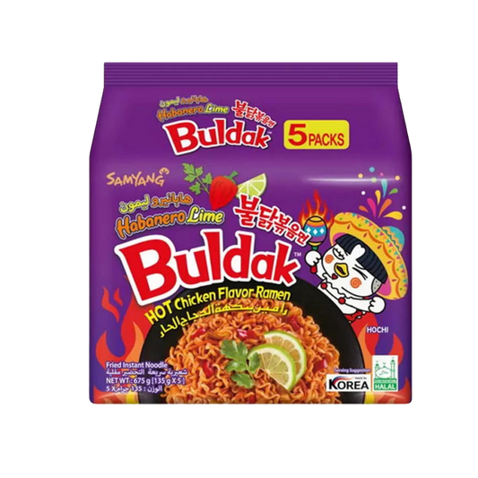 5 db SAMYANG BULDAK CSIRKÉS TÉSZTA HABANERO LIME ÍZESÍTÉSSEL 135 G