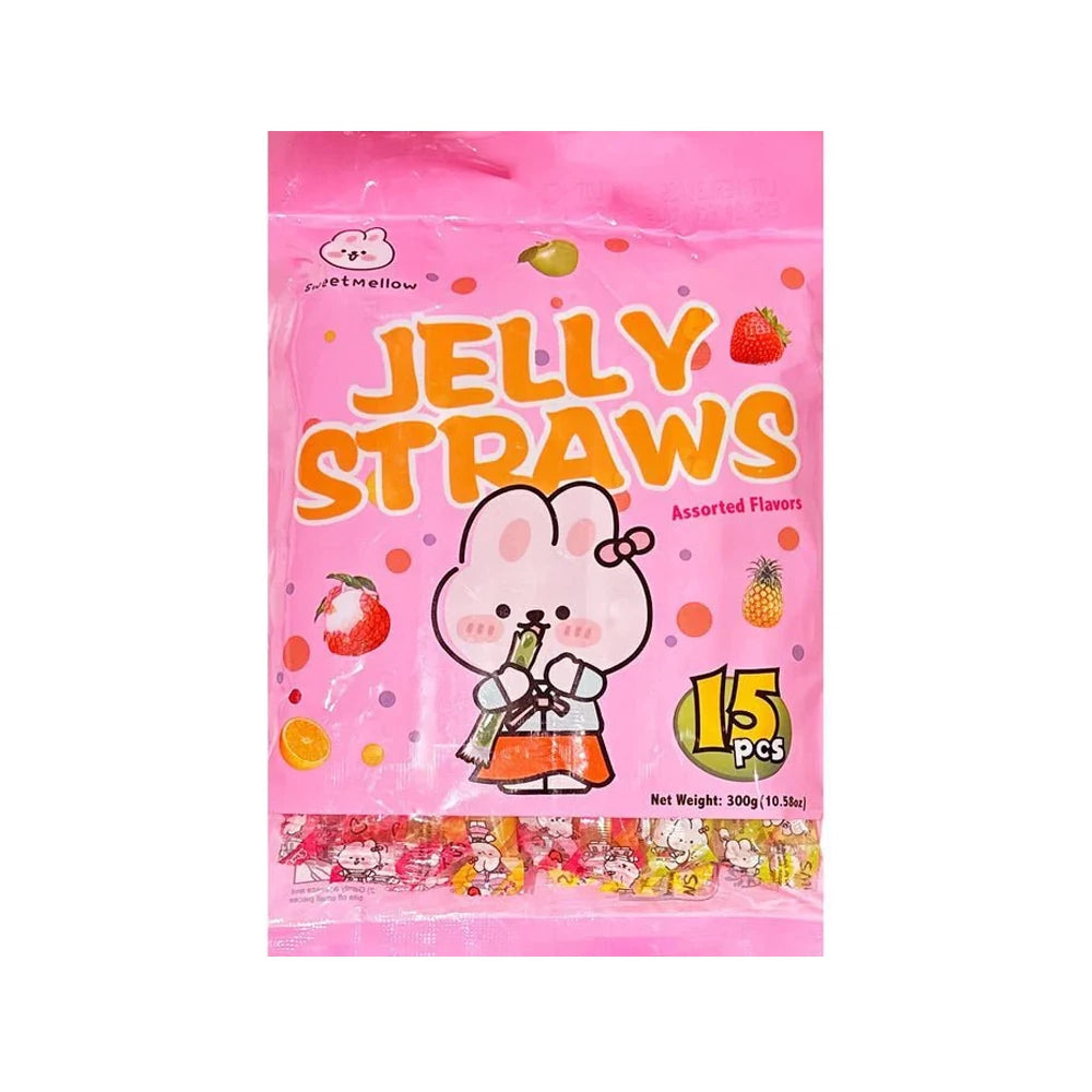 SweetMellow Jelly Straws zselés pálcák 15 darabos, 300g Szállítási idő: 1-9 munkanap