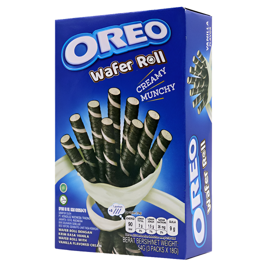 Oreo vanilla wafer rolls creamy munchy 54g