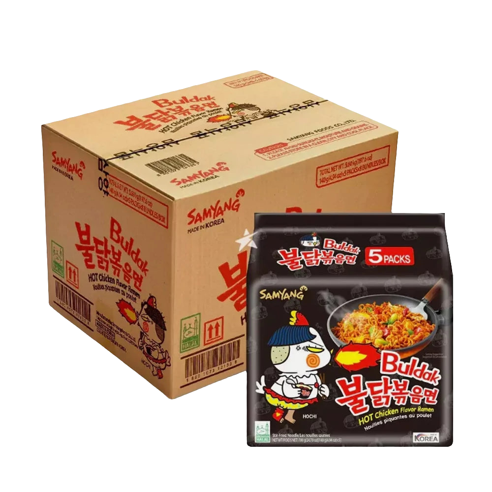 40 db Samyang Buldak Csípős Csirke Ízesítésű Tészta 140g