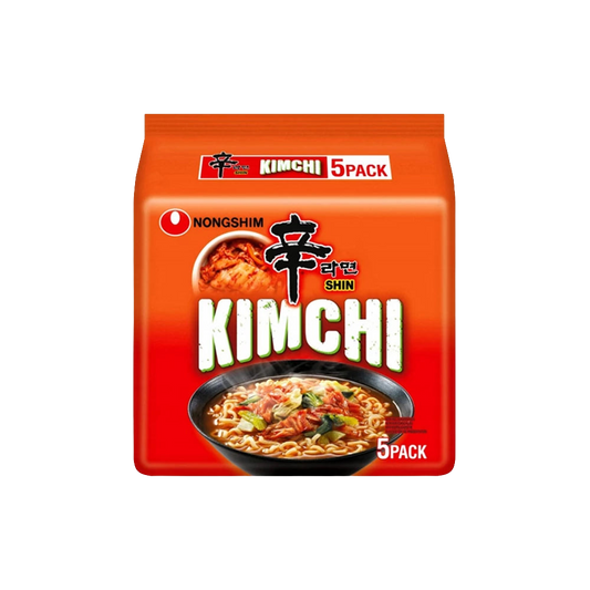 5 db Nongshim Kimchi Ízesítésű Instant Tésztaleves 120gr