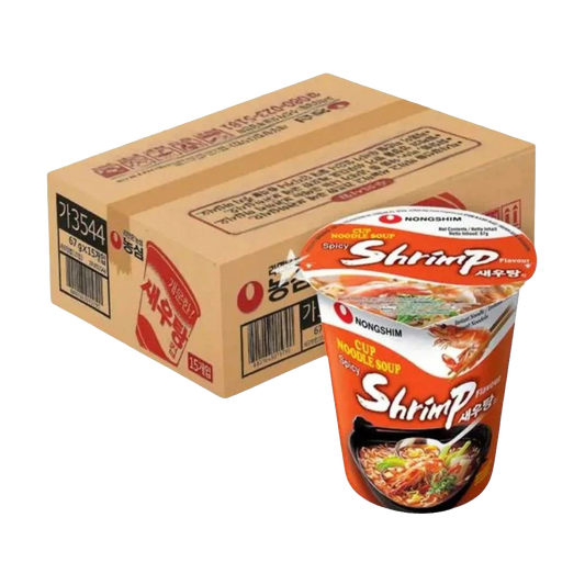 15 db  Nongshim cup spicy shrimp tészta 67g