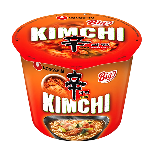 Nongshim Big Bowl Kimchi ízesítésű tészta, 112g