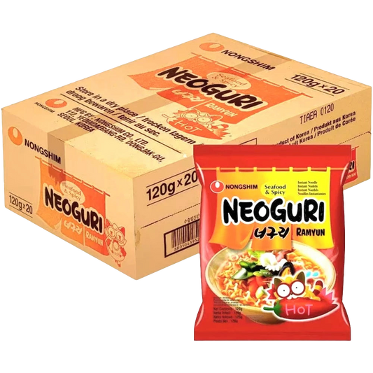 20 db Neoguri Ramyun Hot Instant Tésztaleves, 120gr (Nongshim)