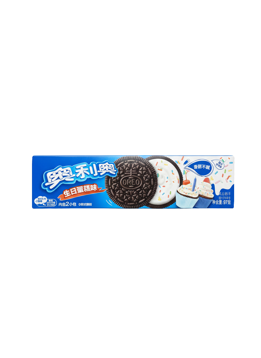 Oreo Birthday Cake – Születésnapi Torta Ízű Töltött Keksz (97g)