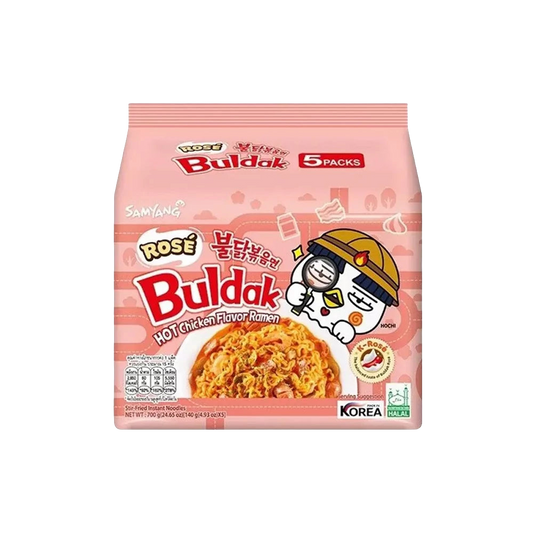 5 db SAMYANG BULDAK CSIRKÉS TÉSZTA ROSÉ BACON ÉS SONKA ÍZESÍTÉSSEL 140G