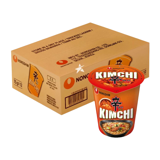 12 db Nongshim cup kimchi ízesítésű tészta 75g