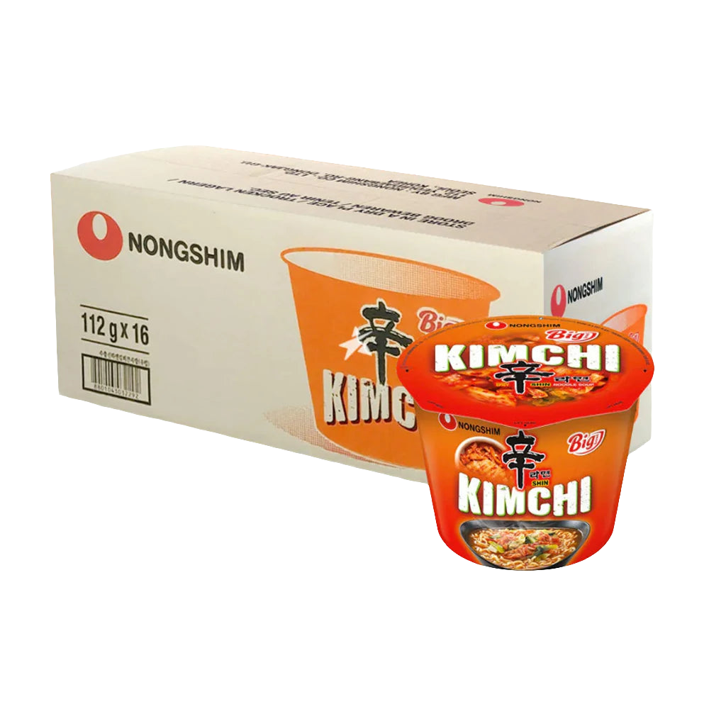 16 db Nongshim Big Bowl Kimchi ízesítésű tészta, 112g
