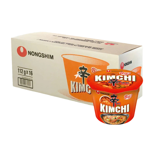 16 db Nongshim Big Bowl Kimchi ízesítésű tészta, 112g