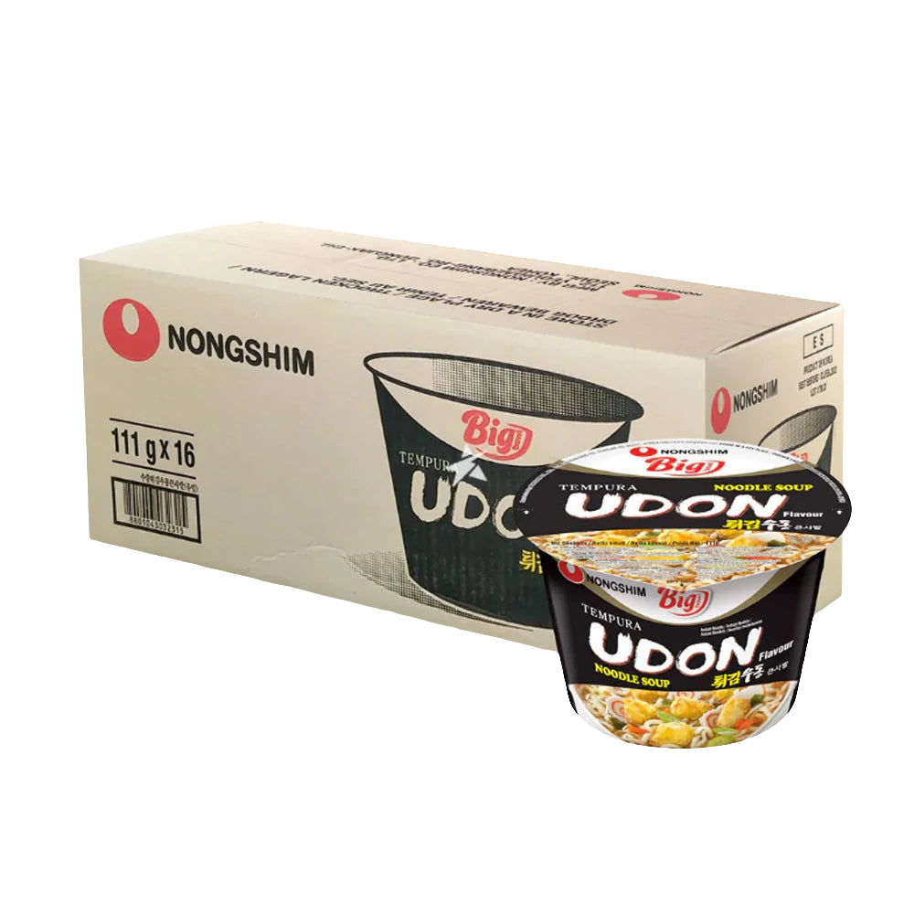 16 db Nongshim Big Bowl Tempura Udon tészta, 111g