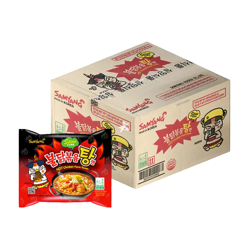 40 db Samyang Buldak csípős csirkepörkölt ízesítésű ramen 145g