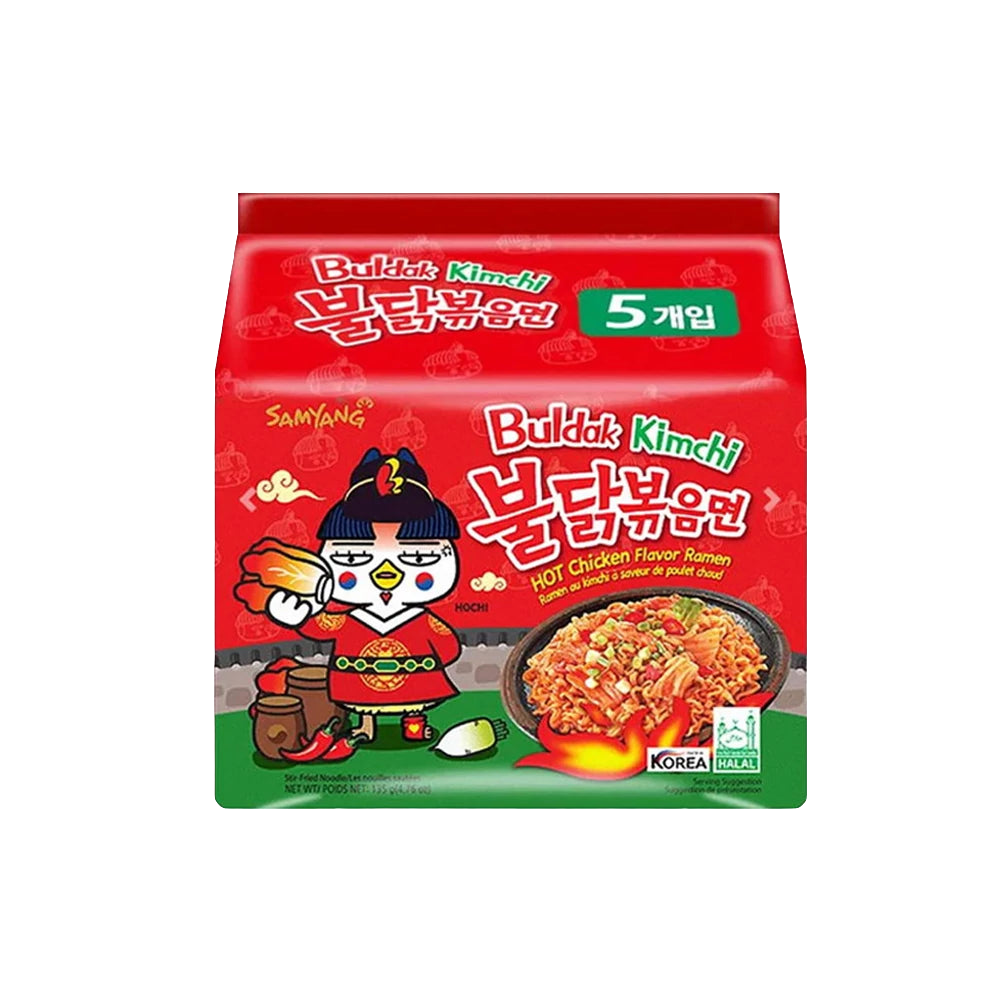 5 db Samyang Buldak Csirkés tészta kimchi ízesítéssel 135g