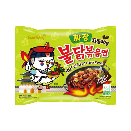 SAMYANG BULDAK CSIRKÉS TÉSZTA JJAJANG ÍZESÍTÉSSEL, 140g