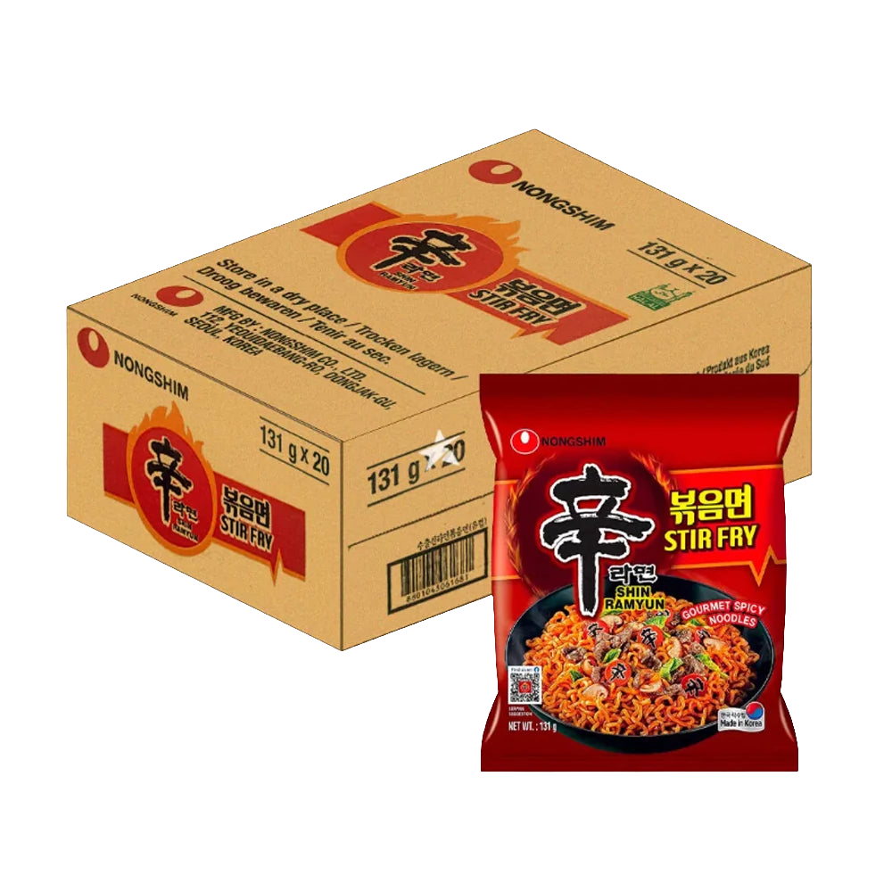 20 db Stir Fry Shin Ramyun Instant Tészta, 131g (Nongshim)