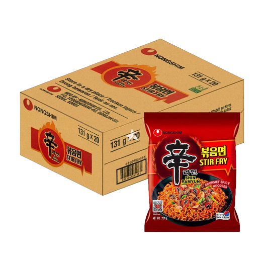 20 db Stir Fry Shin Ramyun Instant Tészta, 131g (Nongshim)