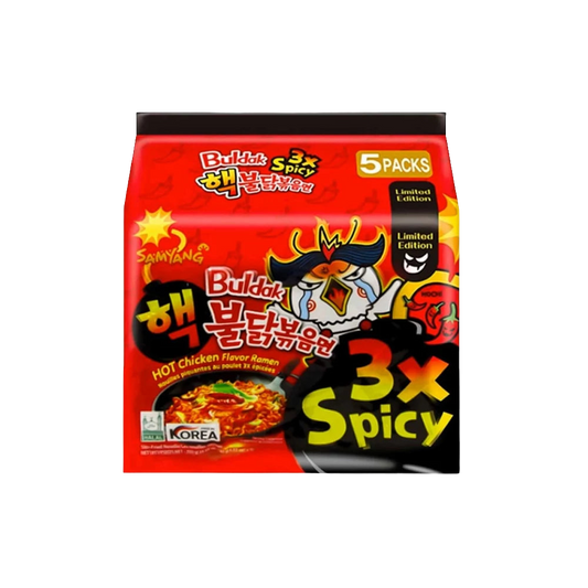 5 db Samyang Buldak 3x Csípős Csirke Ízesítésű Tészta, 140g