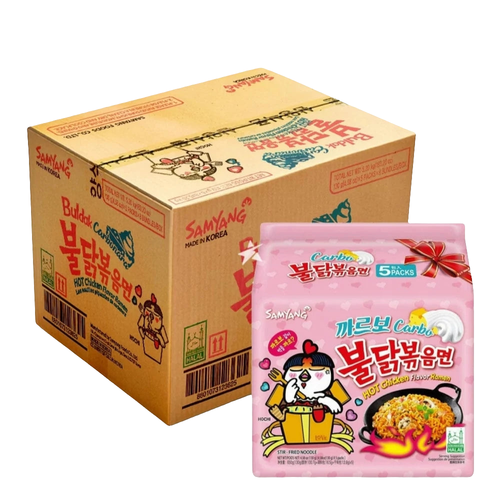 40 DB SAMYANG BULDAK BOX RAMEN CSIRKÉS TÉSZTA CARBONARA ÍZESÍTÉSSEL 130 G