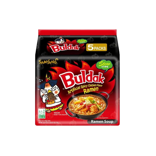 5 db Samyang Buldak csípős csirkepörkölt ízesítésű ramen 145g