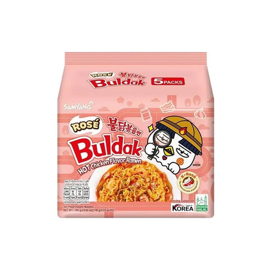 5 db SAMYANG BULDAK CSIRKÉS TÉSZTA ROSÉ BACON ÉS SONKA ÍZESÍTÉSSEL 140G