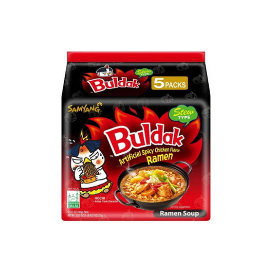 5 db Samyang Buldak csípős csirkepörkölt ízesítésű ramen 145g