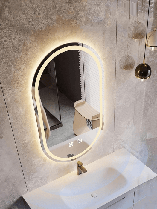 Ovális LED-es fürdőszobai tükör