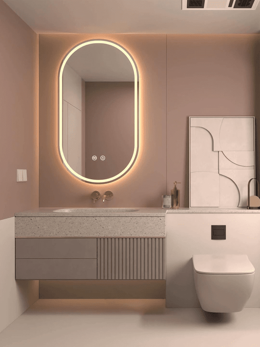 Ovális LED-es fürdőszobai tükör