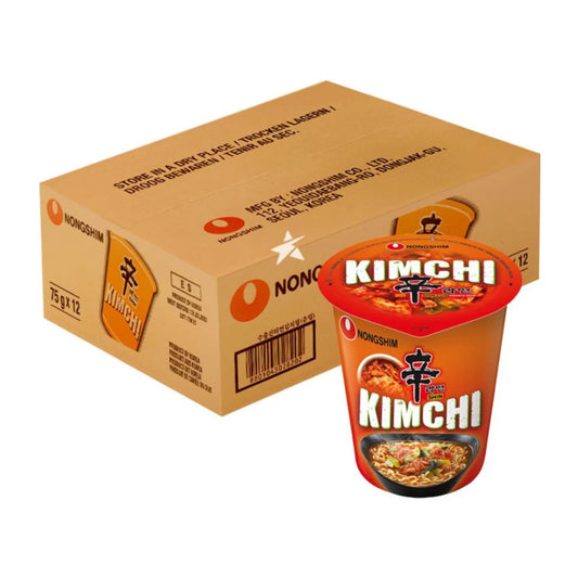 12 db Nongshim cup kimchi ízesítésű tészta 75g