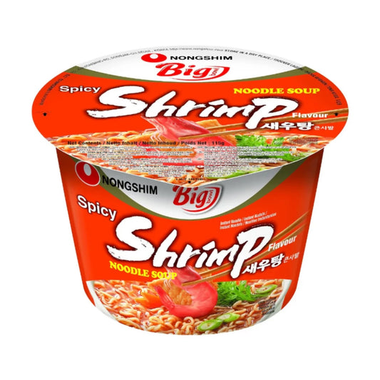 Nongshim Big Bowl Spicy Shrimp tészta, 115g