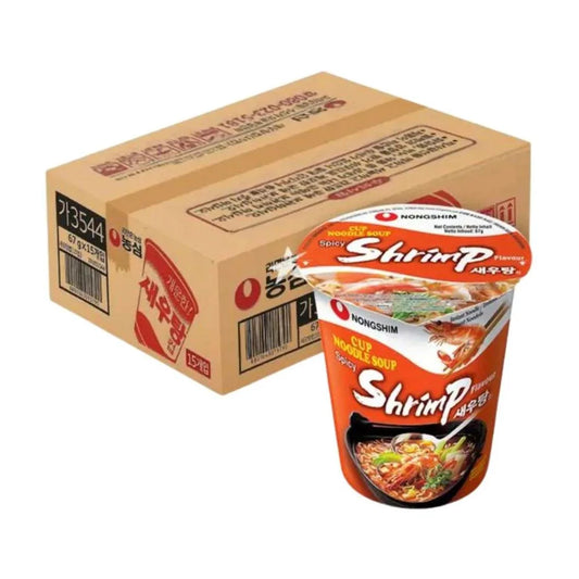15 db  Nongshim cup spicy shrimp tészta 67g