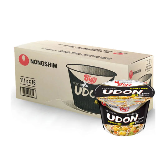 16 db Nongshim Big Bowl Tempura Udon tészta, 111g
