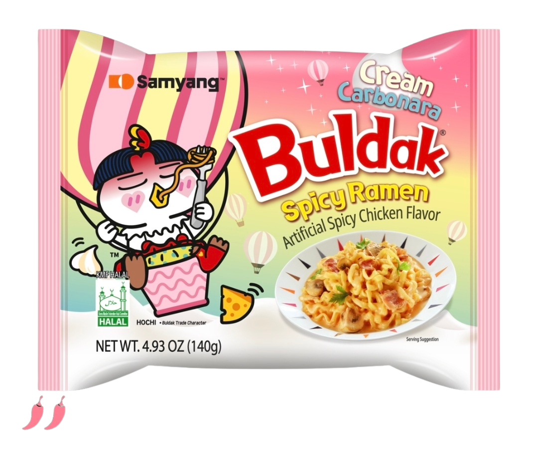 Samyang Buldak Csirke Cream Carbonara Ízesítésű Tészta 140g