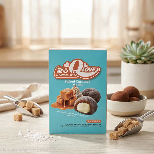 Q Love Japán Stílusú Sós Karamellás Mochi (180g)