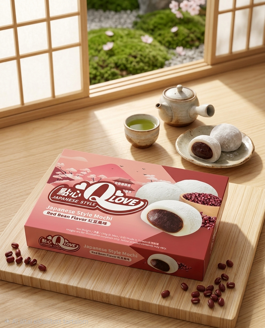 Q-Love Japán Stílusú Mochi – Vörösbabos Ízesítés (180g)