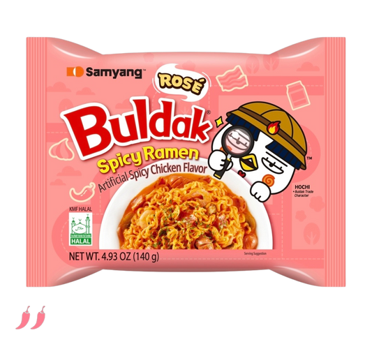 SAMYANG BULDAK CSIRKÉS TÉSZTA ROSÉ BACON ÉS SONKA ÍZESÍTÉSSEL, 140G