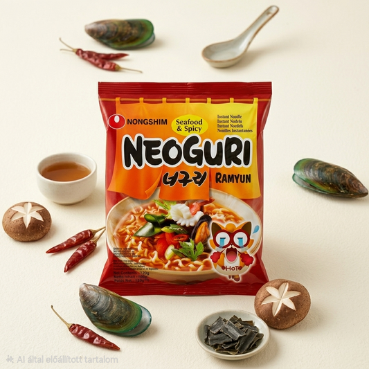 Neoguri Ramyun Hot Instant Tésztaleves, 120 g (Nongshim)